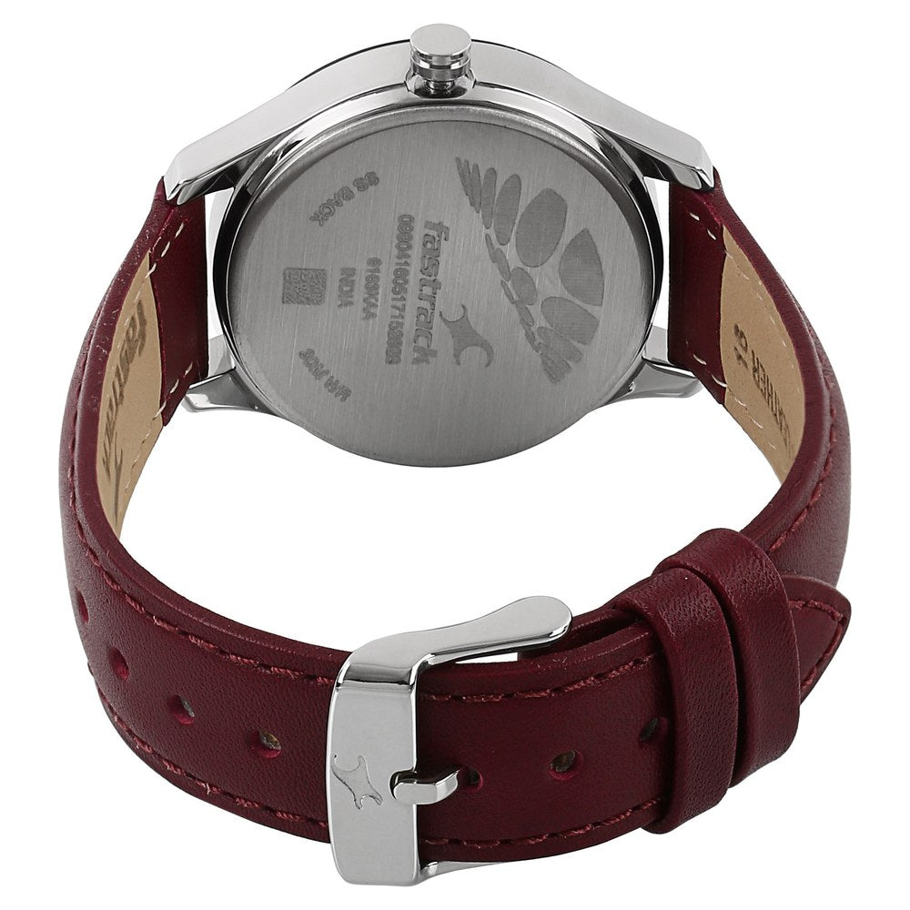 Fastrack All Nighters Quartz Multifunction Bicolour Dial Leather Strap Watch for Girls