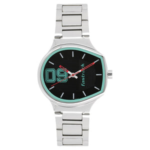 Fastrack Varsity Quartz Analog Black Dial Stainless Steel Strap Watch for Girls