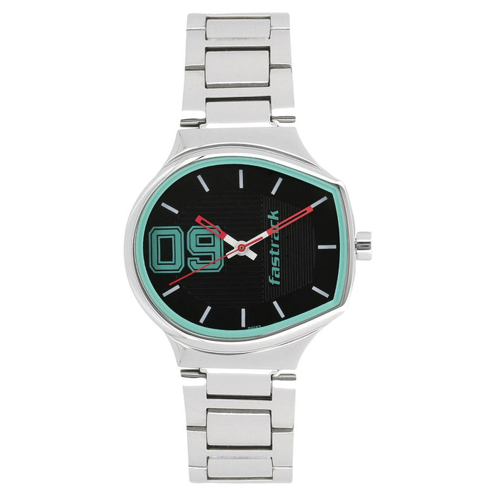 Fastrack Varsity Quartz Analog Black Dial Stainless Steel Strap Watch for Girls
