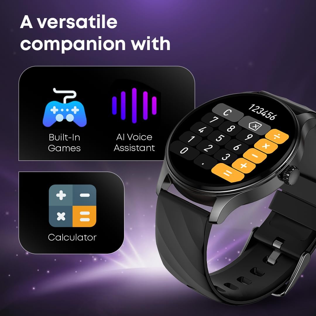 Fastrack Revoltt XR1 Blue Smartwatch with 1.38" UltraVU Display | SingleSync BT Calling | AI Voice Assistant | 100+ Sports Modes and Watch faces | Upto 5 Day Battery Life