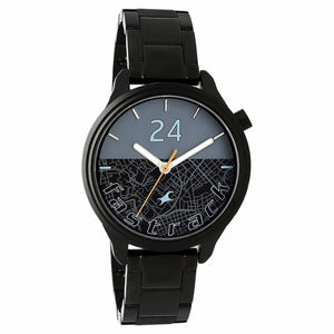 Fastrack Road Trip Quartz Analog Bicolour Dial Stainless Steel Strap Watch for Girls