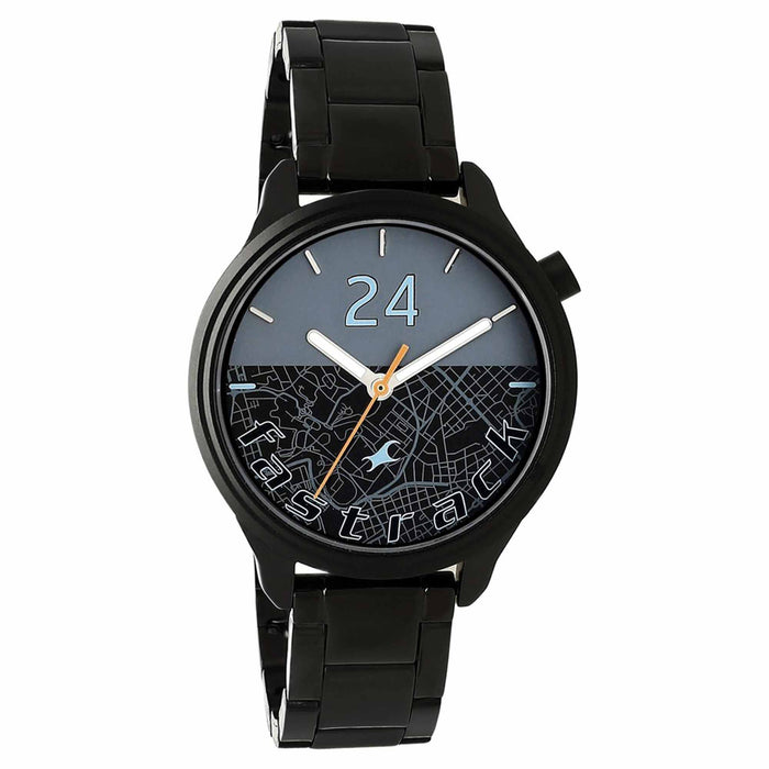 Fastrack Road Trip Quartz Analog Bicolour Dial Stainless Steel Strap Watch for Girls