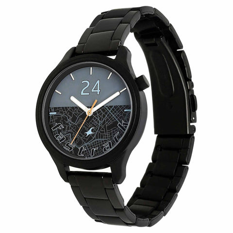 Fastrack Road Trip Quartz Analog Bicolour Dial Stainless Steel Strap Watch for Girls