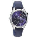 Fastrack Space Rover Quartz Analog Purple Dial Leather Strap Watch for Girls