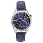 Fastrack Space Rover Quartz Analog Purple Dial Leather Strap Watch for Girls