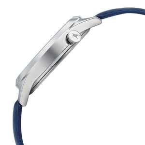 Fastrack Space Rover Quartz Analog Purple Dial Leather Strap Watch for Girls