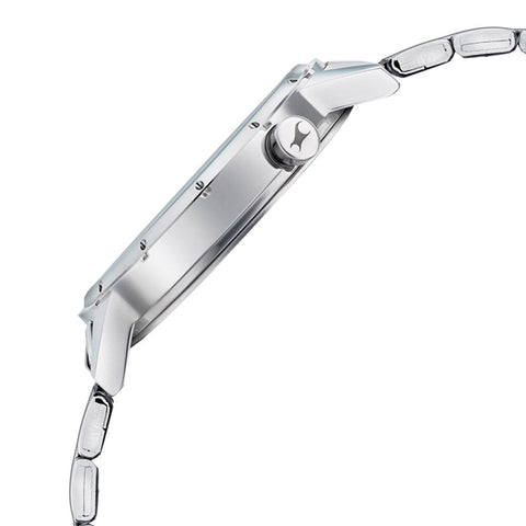 Fastrack Space Rover Quartz Analog with Date Blue Dial Stainless Steel Strap Watch for Girls