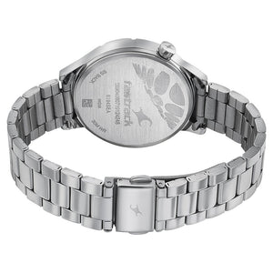 Fastrack Space Rover Quartz Analog with Date Blue Dial Stainless Steel Strap Watch for Girls