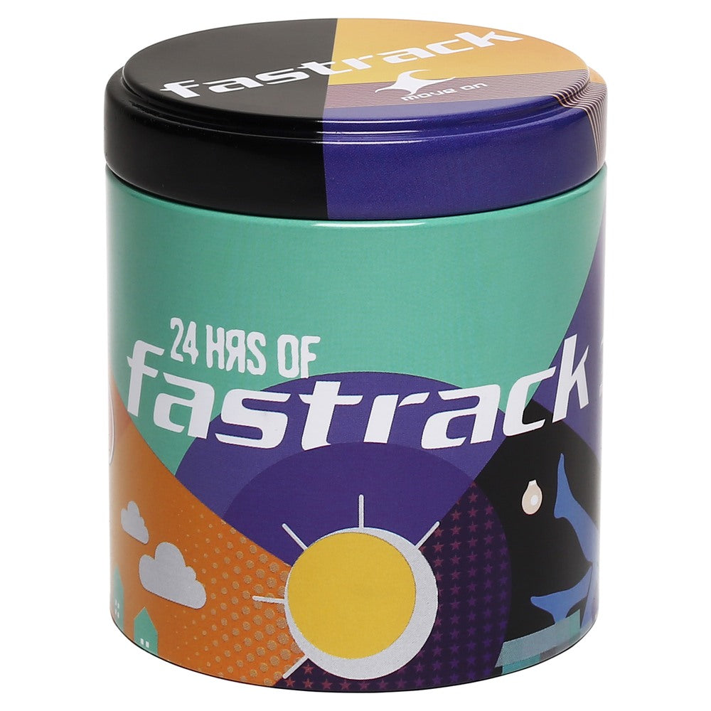 Fastrack Space Rover Quartz Analog with Date Blue Dial Stainless Steel Strap Watch for Girls