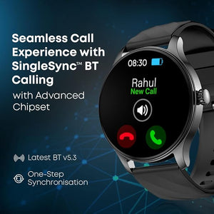 Fastrack Revoltt XR1 Black Smartwatch with 1.38" UltraVU Display | SingleSync BT Calling | AI Voice Assistant | 100+ Sports Modes and Watch faces | Upto 5 Day Battery Life
