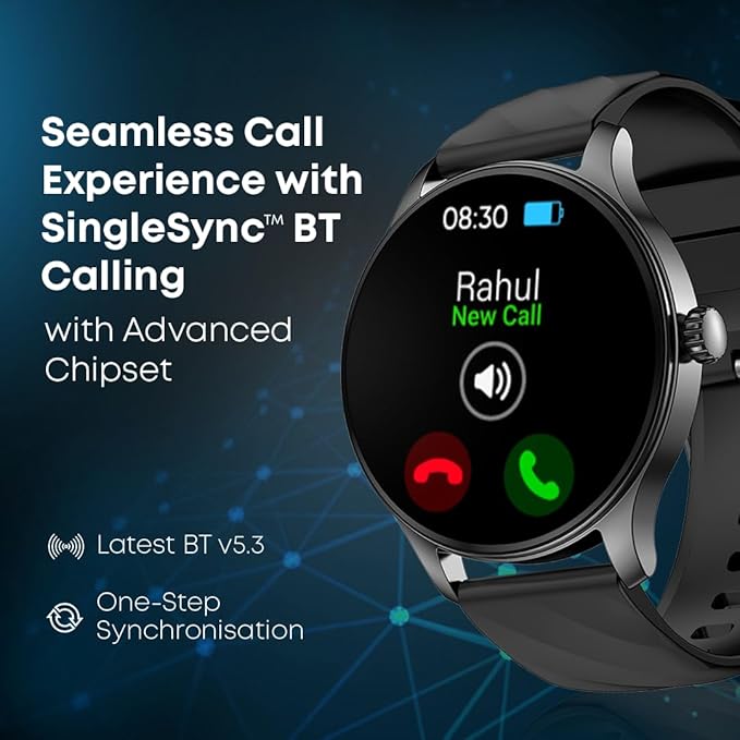 Fastrack Revoltt XR1 Blue Smartwatch with 1.38" UltraVU Display | SingleSync BT Calling | AI Voice Assistant | 100+ Sports Modes and Watch faces | Upto 5 Day Battery Life