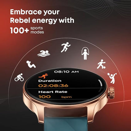 Fastrack Revoltt XR1 Blue Smartwatch with 1.38" UltraVU Display | SingleSync BT Calling | AI Voice Assistant | 100+ Sports Modes and Watch faces | Upto 5 Day Battery Life