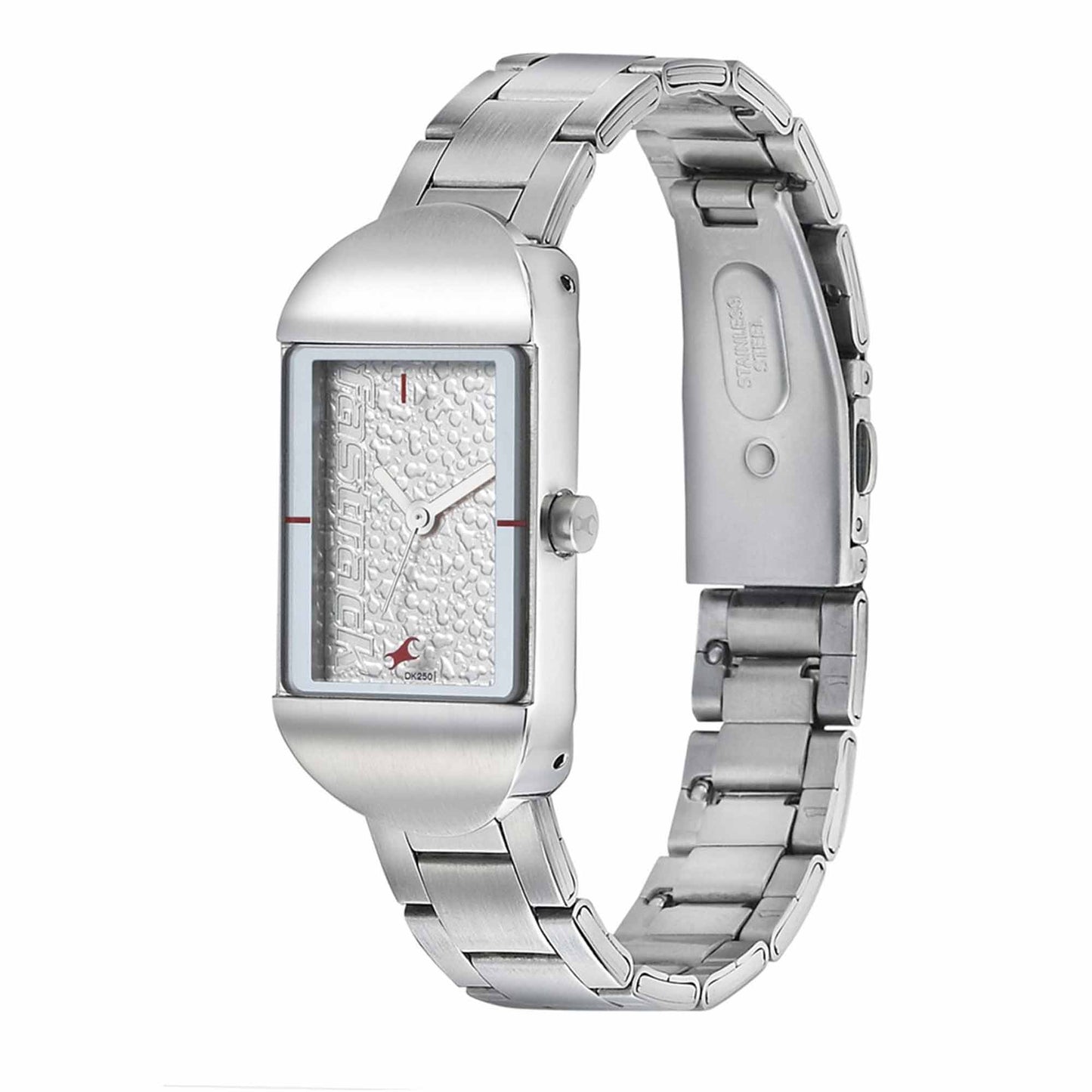 Fastrack Go Skate Quartz Analog Black Dial Stainless Steel Strap Watch for Girls