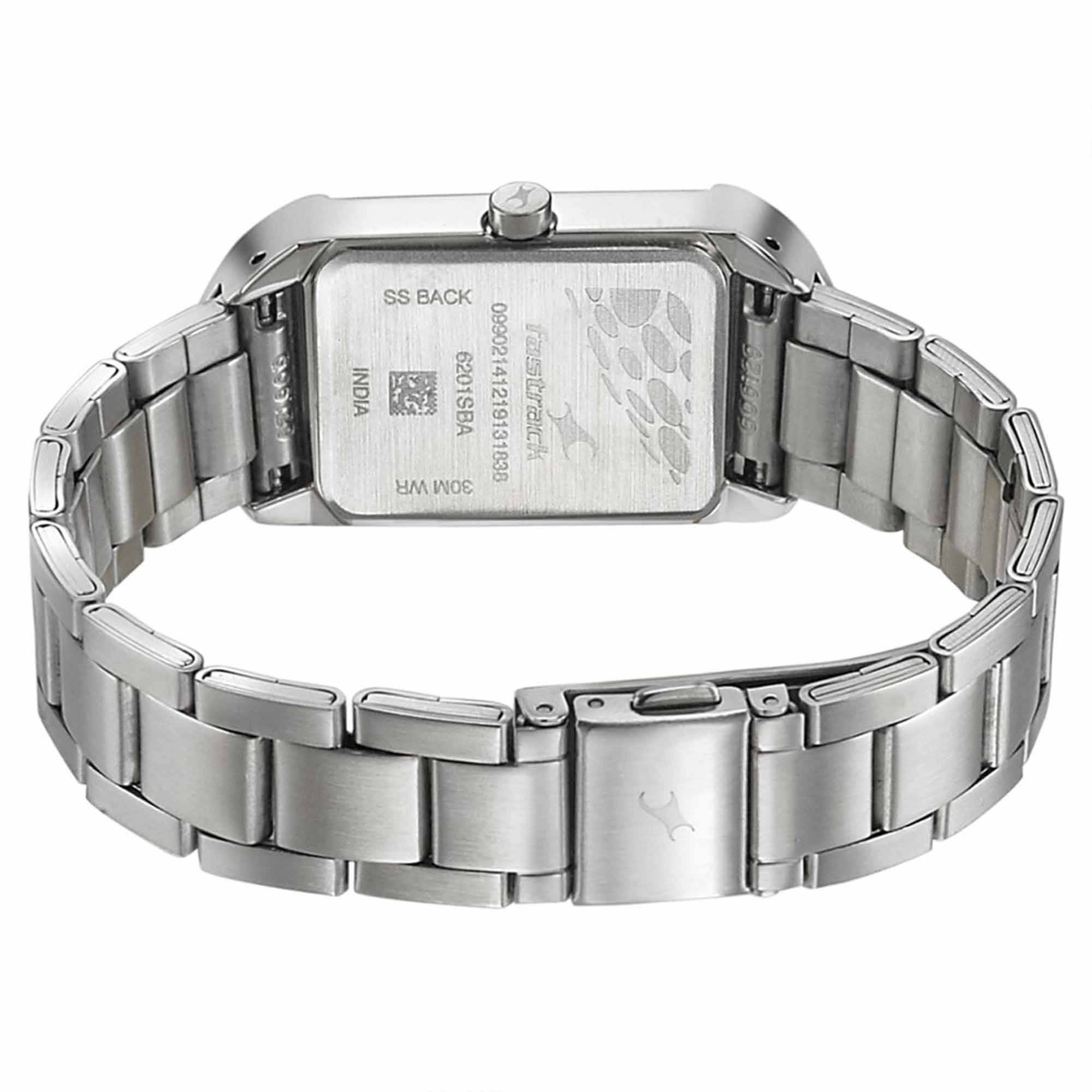 Fastrack Go Skate Quartz Analog Black Dial Stainless Steel Strap Watch for Girls