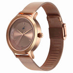 Fastrack Fleek Quartz Analog Rose Gold Dial Stainless Steel Strap Watch For Girls