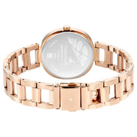 Fastrack Stunners Quartz Alog Golden Dial Stainless Steel Strap Watch for Girls