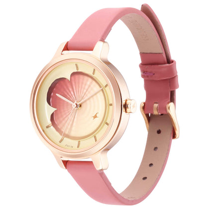 Fastrack Uptown Retreat Quartz Analog Multicoloured Dial Leather Strap Watch for Girls