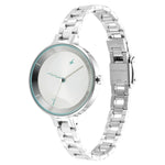Fastrack Stunners Quartz Analog Silver Dial Metal Strap Watch for Girls
