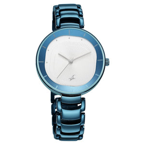 Fastrack Style Up Quartz Analog Silver Dial Metal Strap Watch for Girls