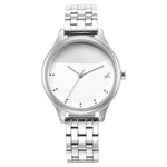 Fastrack Stunners Quartz Analog Silver Dial Metal Strap Watch for Girls