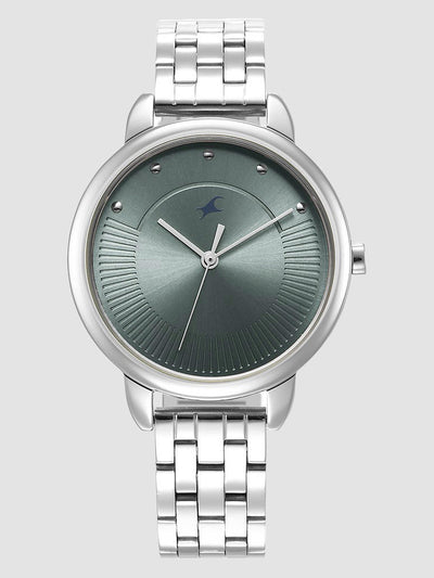 Fastrack Stunners Quartz Analog Blue Dial Metal Strap Watch for Girls 6282SM02