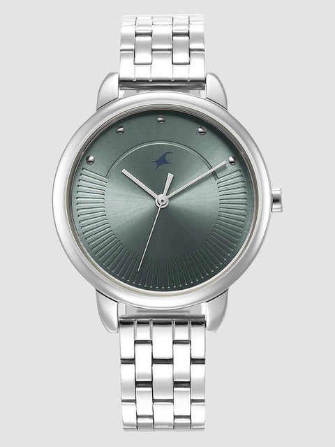 Fastrack Stunners Quartz Analog Blue Dial Metal Strap Watch for Girls 6282SM02