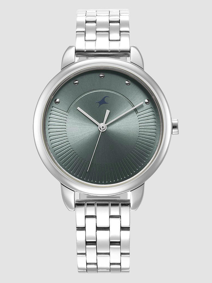 Fastrack Stunners Quartz Analog Blue Dial Metal Strap Watch for Girls 6282SM02