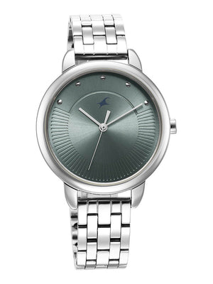 Fastrack Stunners Quartz Analog Blue Dial Metal Strap Watch for Girls 6282SM02