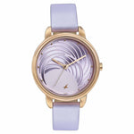 Fastrack Stunners Quartz Multifunction Purple Dial Leather Strap Watch for Girls