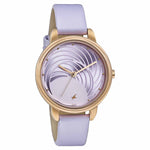 Fastrack Stunners Quartz Multifunction Purple Dial Leather Strap Watch for Girls