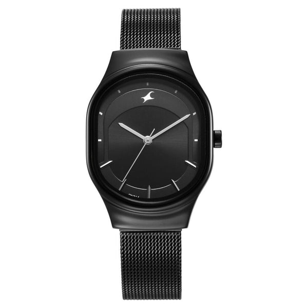 Fastrack Snob X Black Dial Stainless Steel Strap Watch for Girls
