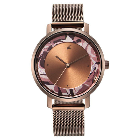 Fastrack Urban Camo Brown Dial Watch for Girls