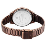 Fastrack Stunners Quartz Analog Brown Dial Brown Metal Strap Watch For Girls