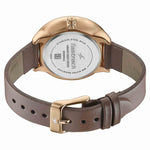 Fastrack Stunners Multifunction Rose Gold Dial Brown Leather Strap Watch For Girls