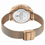 Fastrack Stunners Quartz Multifunction Rose Gold Dial Stainless Steel Strap Watch for Girls