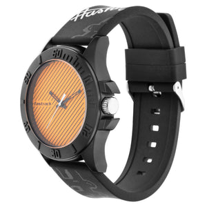 Fastrack Hashtag Quartz Analog Orange Dial Silicone Strap Unisex Watch