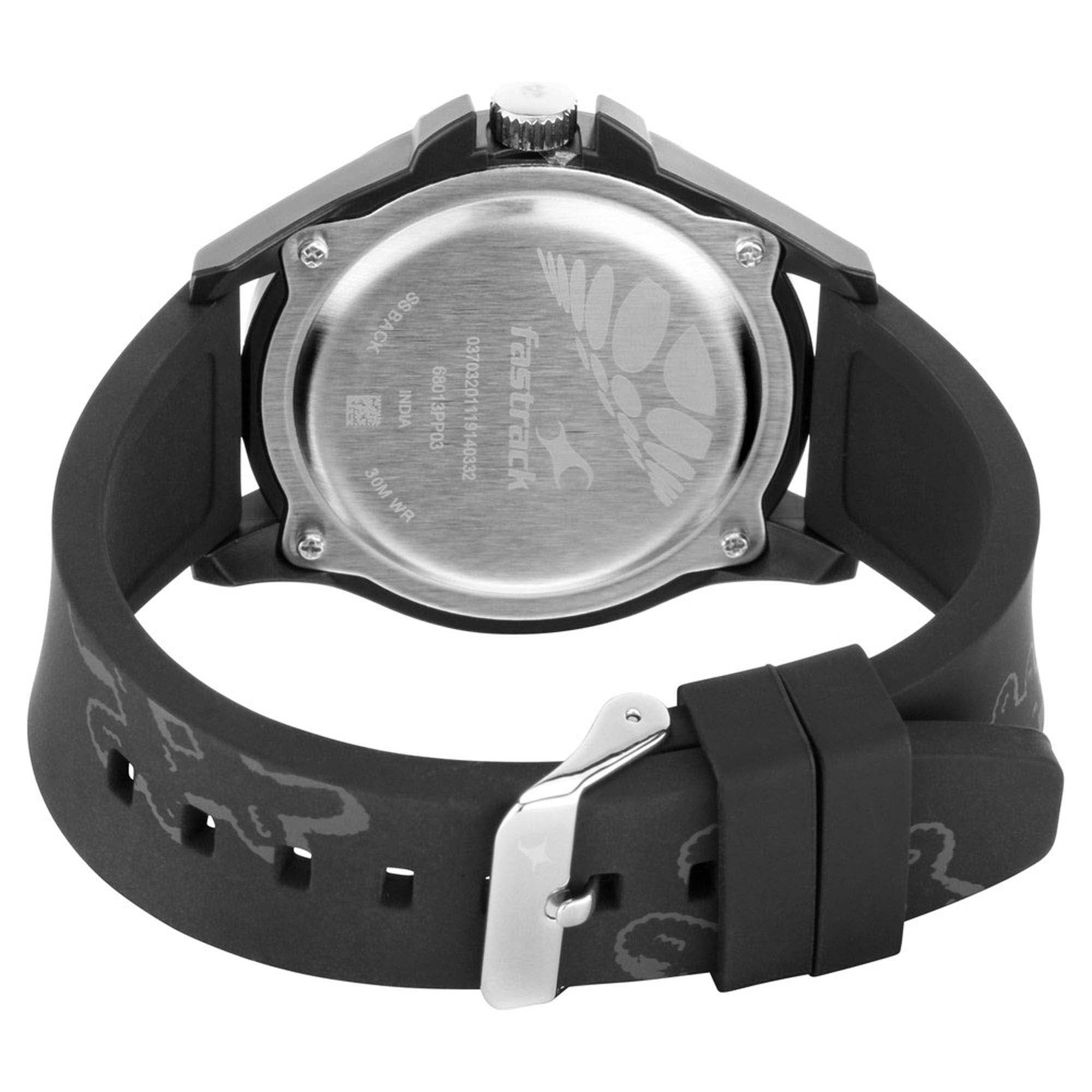 Fastrack Hashtag Quartz Analog Orange Dial Silicone Strap Unisex Watch