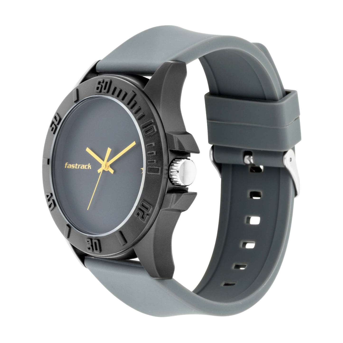 Fastrack Fastfit Quartz Analog Grey Dial Silicone Strap Unisex Watch