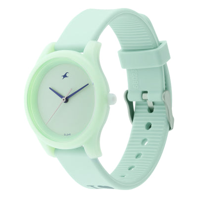 Fastrack Green Dial Silicone Strap Analog Watch for Women