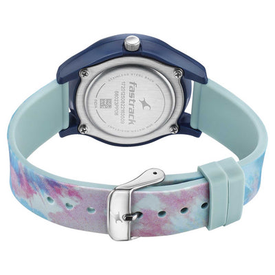 Fastrack Blue Dial Silicone Strap Analog Watch for Women