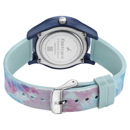 Fastrack Blue Dial Silicone Strap Analog Watch for Women
