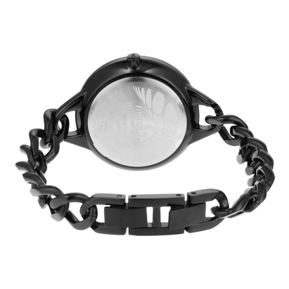 Fastrack Glitch Quartz Analog Black Dial Metal Strap Watch for Girls