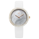 Fastrack Younique Quartz Analog Mother Of Pearl Dial LeatherStrap Watch For Girls 68035KL01