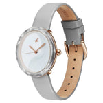Fastrack Younique Quartz Analog Mother Of Pearl Dial LeatherStrap Watch For Girls