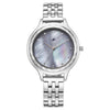 Fastrack Stunners Mother of Pearl Dial Silver Metal Strap Analog Watch for Women
