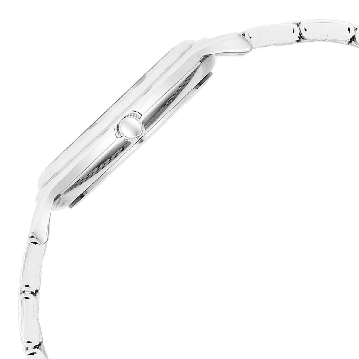 Fastrack Stunners Mother of Pearl Dial Silver Metal Strap Analog Watch for Women
