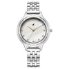 Fastrack Stunners Mother of Pearl Dial Silver Metal Strap Analog Watch for Women
