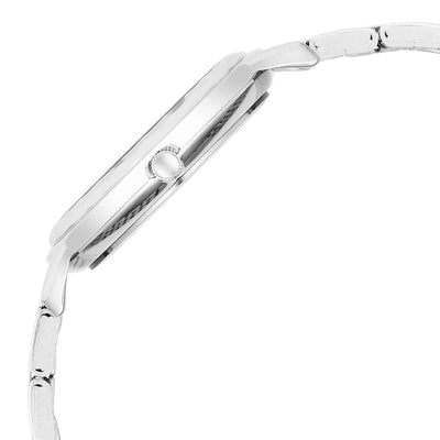 Fastrack Stunners Mother of Pearl Dial Silver Metal Strap Analog Watch for Women