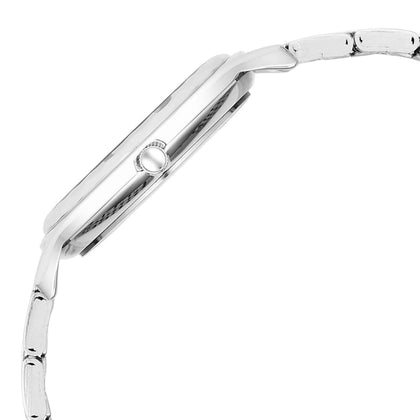 Fastrack Stunners Mother of Pearl Dial Silver Metal Strap Analog Watch for Women