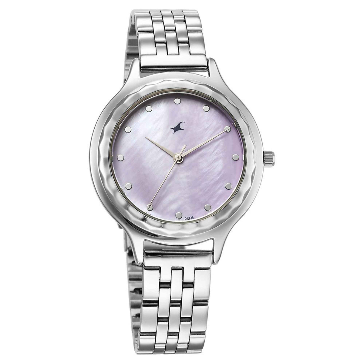 Fastrack Stunners Mother of Pearl Dial Silver Metal Strap Analog Watch for Women